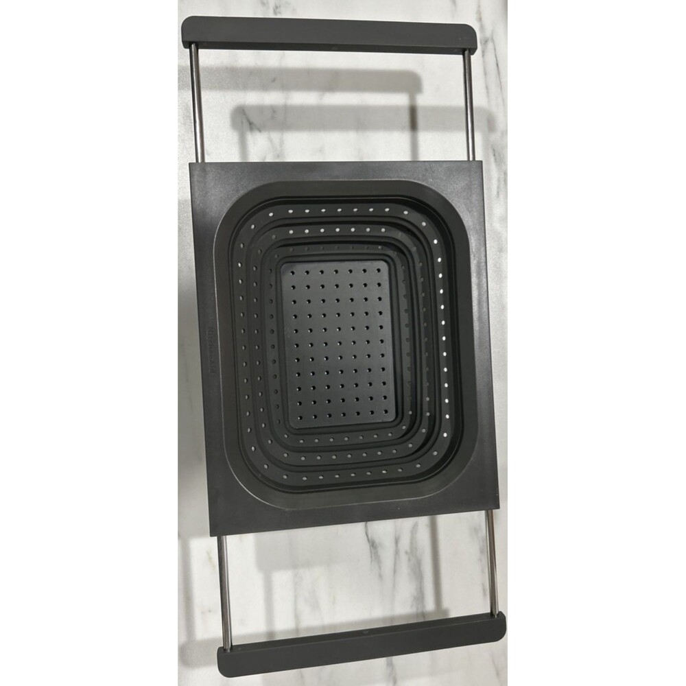 KitchenAid Collapsible Colander Expandable Sink Strainer 3.8L Gray EUC